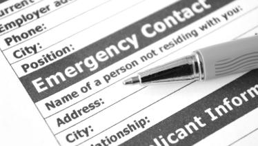 Emergency contact form sample