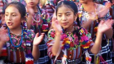 Girl dancing in Guatemala 
