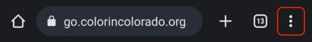 Click the three vertical dots in the address bar to open the "More" menu.