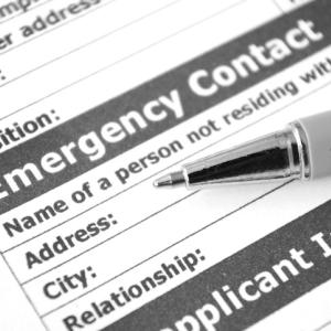 Emergency contact form sample