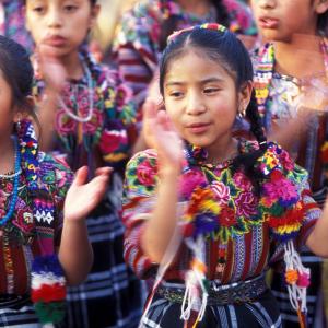 Girl dancing in Guatemala 